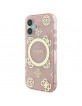 Guess iPhone 16 Hülle Case Peony On 4G MagSafe Rosa Pink