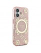 Guess iPhone 16 Hülle Case Peony On 4G MagSafe Rosa Pink