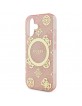 Guess iPhone 16 Hülle Case Peony On 4G MagSafe Rosa Pink