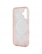 Guess iPhone 16 Hülle Case Peony On 4G MagSafe Rosa Pink