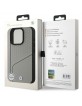 BMW iPhone 16 Pro Case MagSafe Genuine Leather Textured Grey