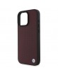 BMW iPhone 16 Pro Max Case Genuine Leather Diamond MagSafe Red