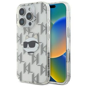 Karl Lagerfeld iPhone 16 Pro Hülle Case Choupette Electrolated Transparent