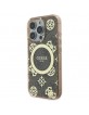 Guess iPhone 16 Pro Case Peony On 4G MagSafe Brown