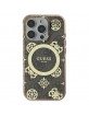 Guess iPhone 16 Pro Case Peony On 4G MagSafe Brown