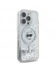 Karl Lagerfeld iPhone 16 Pro Hülle Case Magsafe Glitter Choupette Silber