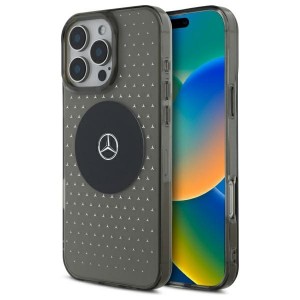 Mercedes iPhone 16 Pro Case MagSafe Star Pattern Black