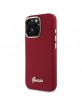 Guess iPhone 16 Pro Case Silicone Metal Logo Frame Red