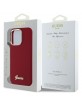 Guess iPhone 16 Pro Case Silicone Metal Logo Frame Red