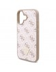 Guess iPhone 16 Case New 4G Triangle Pink