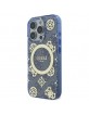 Guess iPhone 16 Pro Case Peony On 4G MagSafe Blue