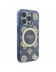 Guess iPhone 16 Pro Case Peony On 4G MagSafe Blue