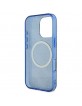 Guess iPhone 16 Pro Case Peony On 4G MagSafe Blue