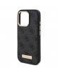 Guess iPhone 16 Pro Case 4G Logo Plate MagSafe Black