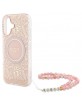 Guess iPhone 16 Case Electro Strap MagSafe Pink