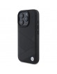 BMW iPhone 16 Pro Max Hülle Case Echtleder Signature Crossing Schwarz