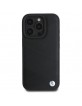 BMW iPhone 16 Pro Max Case Genuine Leather Signature Crossing Black