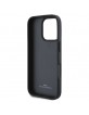 BMW iPhone 16 Pro Max Hülle Case Echtleder Signature Crossing Schwarz