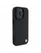 BMW iPhone 16 Pro Case Genuine Leather Diamond MagSafe Black