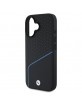 BMW iPhone 16 Case MagSafe Genuine Leather Textured Black