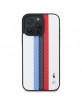 BMW iPhone 16 Pro Max Hülle Case MagSafe M Tricolor Perforated Weiß