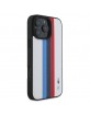 BMW iPhone 16 Pro Max Hülle Case MagSafe M Tricolor Perforated Weiß