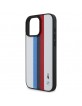 BMW iPhone 16 Pro Max Hülle Case MagSafe M Tricolor Perforated Weiß