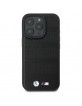 BMW iPhone 16 Pro Max Case MagSafe Perforated M Stitched Black