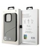 BMW iPhone 16 Pro Max Case MagSafe Genuine Leather Textured Grey