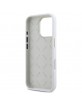 Guess iPhone 16 Pro Case Silicone 4G Rhinestone Diamond White