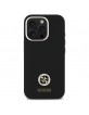 Guess iPhone 16 Pro Case Silicone 4G Rhinestone Diamond Black