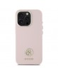 Guess iPhone 16 Pro Case Silicone 4G Rhinestone Diamond Pink