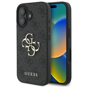 Guess iPhone 16 Plus Case Big 4G Metal Logo Black