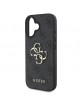 Guess iPhone 16 Plus Hülle Case Big 4G Metal Logo Schwarz