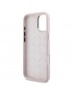 Guess iPhone 16 Plus Case Silicone Metal Logo Frame Pink