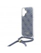 Guess iPhone 16 Case Crossbody Cord 4G Blue