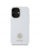 Guess iPhone 16 Case Silicone 4G Rhinestone Diamond White