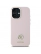 Guess iPhone 16 Case Silicone 4G Rhinestone Diamond Pink