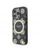 Guess iPhone 16 Pro Case Peony On 4G MagSafe Black