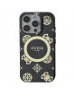 Guess iPhone 16 Pro Case Peony On 4G MagSafe Black