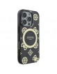 Guess iPhone 16 Pro Case Peony On 4G MagSafe Black