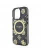 Guess iPhone 16 Pro Case Peony On 4G MagSafe Black