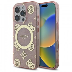 Guess iPhone 16 Pro Case Peony On 4G MagSafe Pink