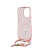 Guess iPhone 16 Pro Case MagSafe Crossbody Cord Pink