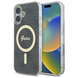 Guess iPhone 16 Plus Hülle Case Cover 4G MagSafe Schwarz