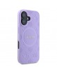 Guess iPhone 16 Plus Case MagSafe Peony 4G Saffiano Purple