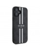 Guess iPhone 16 Case Cover MagSafe 4G Printed Stripes Black