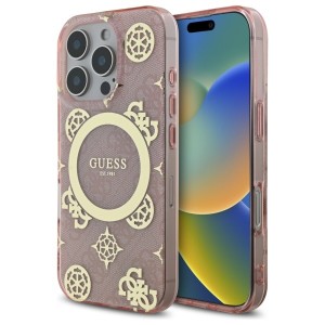 Guess iPhone 16 Pro Max Case Peony On 4G MagSafe Pink