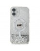 Karl Lagerfeld iPhone 16 Plus Case Liquid Glitter Karl Head Magsafe