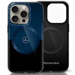 Mercedes iPhone 16 Pro Max Hülle Case MagSafe Blau Bicolor